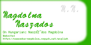 magdolna naszados business card